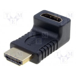 Adaptateur coudé HDMI mâle / femelle coudé long