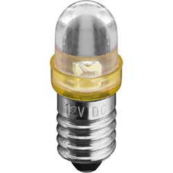 Ampoule E10 à led 29x11mm 230Vac 3mA jaune