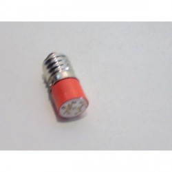 Ampoule E10 multi-led 10x23mm 3mA 230Vac rouge