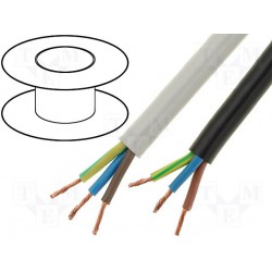 Câble gainé PVC souple 3x1mm² blanc