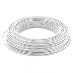 Bobine de 100m de fil de câblage souple section 1mm² blanc