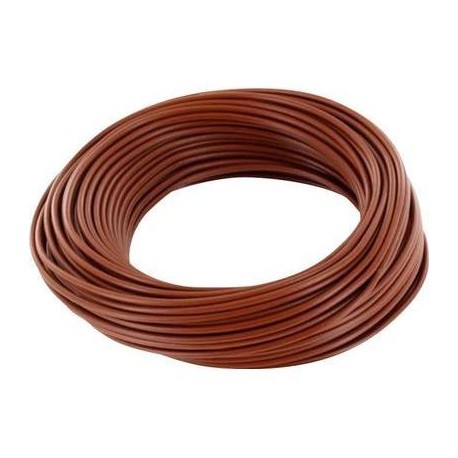 Bobine de 100m de fil de câblage souple section 1mm² marron