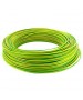 Bobine de 100m de fil de câblage souple section 1mm² vert/jaune