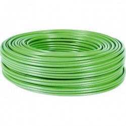 Bobine de 100m de fil de câblage souple section 1mm² vert
