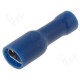 Cosse clip femelle 4,8mm bleue isolée