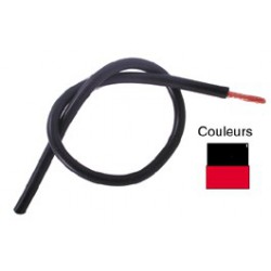 Câble de cordon silicone 2,5mm² 36Amp. noir Ø 3,9mm