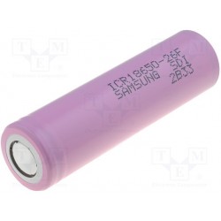 Batterie Li-Ion 3,7V 2600mAh  Ø 18,3x65mm