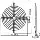 Grille de protection métallique pour ventilateur 172x151mm