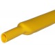 Gaine thermorétractable 12mm jaune - longueur de 1 mètre