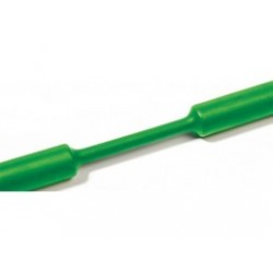 Gaine thermorétractable 12mm vert - longueur de 1 mètre
