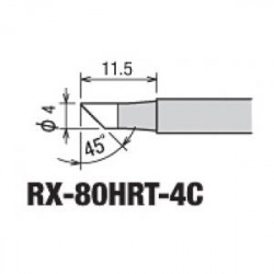 Panne biseautée 4mm pour station Goot RX802AS