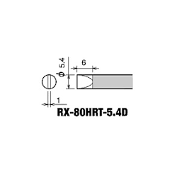 Panne tournevis 5,4mm pour station Goot RX802AS