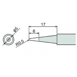 Panne conique 1mm pour fer Goot CXR41 / RX701AS / RX711AS