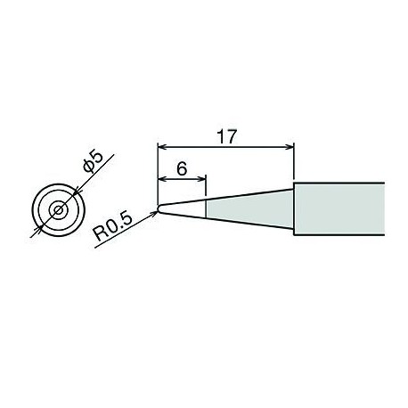 Panne conique 1mm pour fer Goot CXR41 / RX701AS / RX711AS