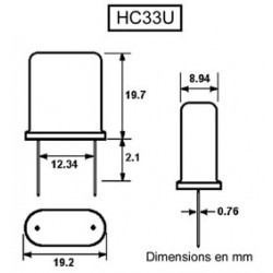Quartz HC-33/U 1Mhz