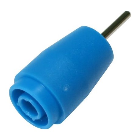 Douille de sécurité bleue pour fiche 4mm raccord tige Ø 1,9 x 13 mm pour circuit imprimé