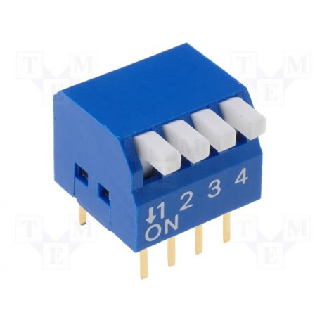 Inter dip-switch 4 contacts dil8 type piano