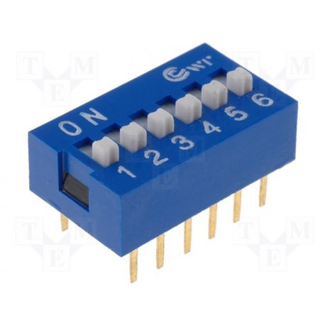 Inter dip-switch 6 contacts dil12