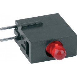 Diode led 3mm rouge support coudée pour C.I.