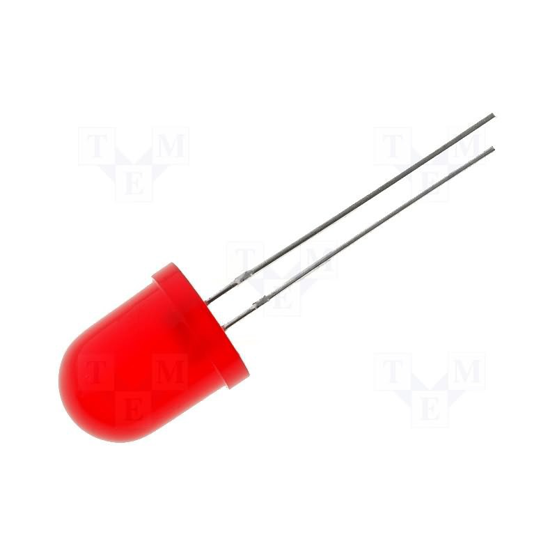 Diode led 8mm rouge 100mcd 30° - DISTRONIC SARL