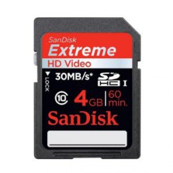 Carte mémoire SD-HC Sandisk 4Gb