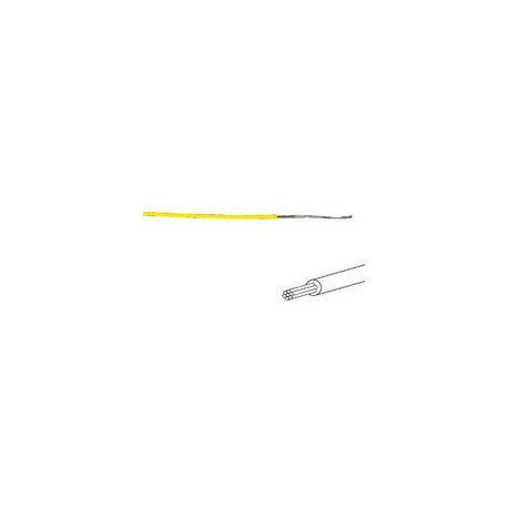 Bobine de 100m de fil de câblage souple 0,22mm² jaune