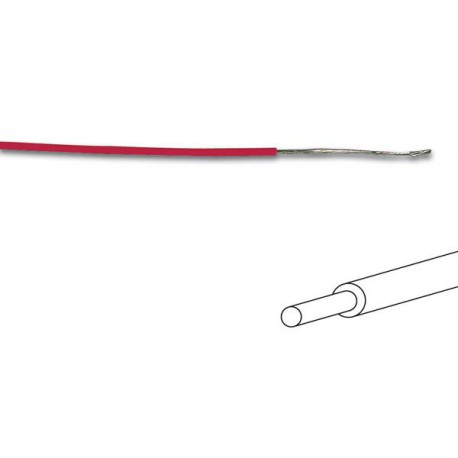 100m fil de câblage rigide 0,22mm² rouge