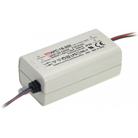 Alimentation Mean-Well IP30 - 90/264Vac - 12 à 48Vdc - switching led - 350mA - 16,8W