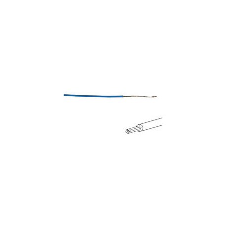 100m fil de cblage souple 0,5mm² bleu