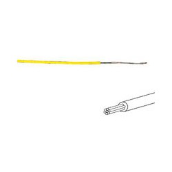 100m fil de câblage souple 0,5mm² jaune