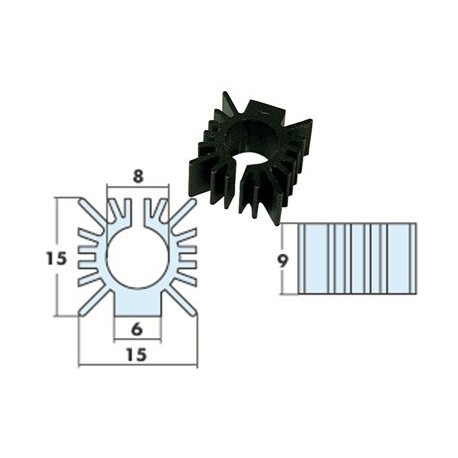 Dissipateur pour transistor TO5 - TO39 54°C / W