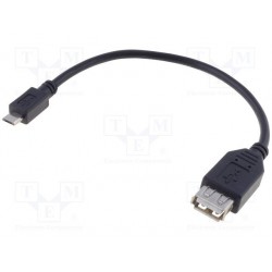 Cordon 20cm USB2 femelle A / micro USB-B mâle