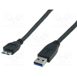 Cordon USB3 mâle A / mâle micro B 1 mètre