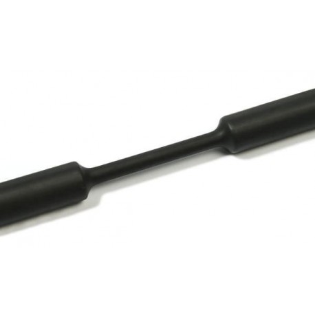 Gaine thermorétractable rétraction 3:1- 4mm noire - longueur de 1 mètre